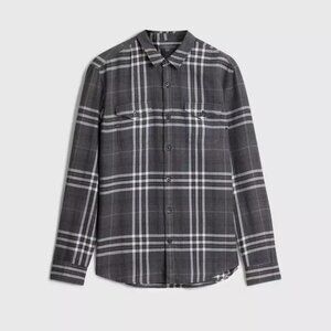 John Varvatos Dale Shirt Plaid Flannel Sz Small